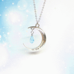 to the moon and back 片思いの月のペンダント（ティア・シルバー）