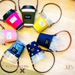 【送料無料】タピ活にも！お洒落に可愛く持ち歩き♪M'sのドリンクホルダー（カラフル無地/持ち手付き）選べるサイズ&カラー
