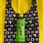 コンビニで便利なエコバッグ　ねこ顔柄