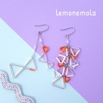 Scale light -orange- ピアス（金具変更できます）