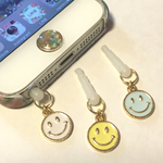 スマイル【ホワイト】イヤホンジャックアクセサリー