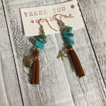 海×ゆらゆらアシンメトリーピアス