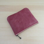 本革シンプルなミニポーチ＊あやめ色＊