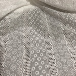 送料無料／3種類刺繍カットワーク綿レース生地 65×20cm ＺＺ
