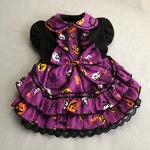 かぼちゃ・おばけのハロウィン柄＊姫系ワンピース＊パープル