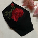 1点物❤️秋先取り✨マスクカバー💕豪華✨薔薇刺繍『バラ』