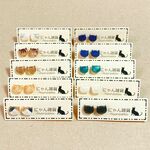 選べる♪小さな猫のピアス☆ニッケルフリー☆オーダーメイド☆レジン☆ねこ☆パーツ変更OK