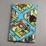 [再販] ブックカバー Ａ５サイズ「にゃんこ部屋(ブルー)」