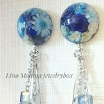.:*:・☆Blue Rose
ブルーローズ×よつ葉のクローバー レジンイヤリング/ピアス