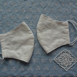 りぼん刺繍＆冷感ガーゼの立体・夏マスク