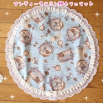 アンティークマリン柄リバーシブルカフェマット💖ブルー
