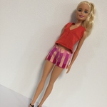 バービーサイズ   ショートパンツ ピンク系プリント