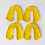 Clear Yellow U Letter Pendant Tops