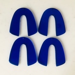 Clear Blue U Letter Pendant Tops