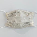 【夏用】冷感プリーツマスク／フィルターポケット付き　レースフラワー