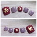 No.152 金箔ネイル　フットネイル