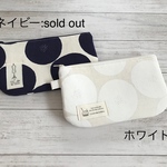 ぺたんこポーチ　あんぱん柄　