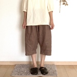 ゆったり ぼったりとしたパンツ モカ