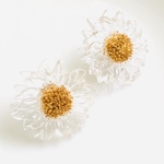 お花のイヤリング　クリア