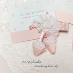 strawberry hair clip 〘 baby size 〙