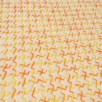刺し子ふきん  (十字つなぎ・オレンジ)