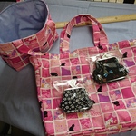 ECOバック2つと和柄のがま口財布2個