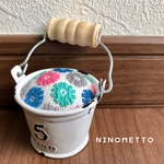 アレンジkogin＊ピンクッション［北欧flower］【こぎん刺し　ピンクッション　針山　針刺し】