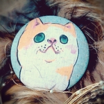 布てかがみ へちゃねこ φ76mm