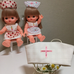 メルちゃんと一緒にお医者さんごっこ♡お子様ナースキャップ