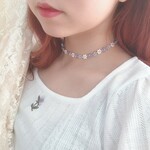 再販 Blueのお花のチョーカー