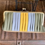 『オーダー品』がまぐち親子長財布 倉敷帆布プリーツ