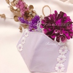 ◆お客様専用◆薄くて軽い夏マスク【ふんわりパープル×flower】