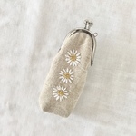 手刺繍プチがま口(イエロー)