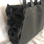 再販です！サイドリボンのA4も入るサブバッグ♡ママバッグお受験バッグお受験グッズサイドバッグ黒バッグリボンバッグ