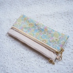 ★LIBERTY　Betsy　ベッツィ　65Y　ビニコのwファスナー・内布・プラスナップクリアポケットペンケース♪