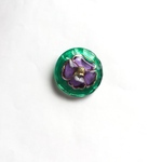 9332 チェコ ガラスボタン 36mm×1個 クリスタルガラス ハンドペイント 