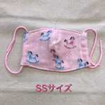 『再販/即納』♡SSサイズ 木馬♡幼児/ベビーマスク　ハンドメイドマス　立体　ダブルガーゼマスク