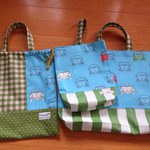 Sizuka様オーダー品　★送料無料★   ＊入園・入学グッズ ＊　 大き目マチ付きレッスンバッグ&上履き入れ&体操着袋3点セット