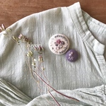 刺繍ブローチ　2個セット