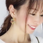 ステンドグラス風が可愛いお花のレジンピアス～アレルギー金具イヤリング対応