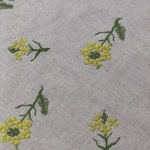 刺繍布＜おぼろ月夜＞綿麻キャンバス　生成り50センチ