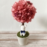 【お試し精油付き】アロマ香るピンクあじさいのトピアリー