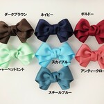 ミニフェアリーリボンのヘアゴム2個組　スチールブルー＜送料込＞