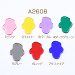 送料無料 40個 アクリルパーツ 不規則プレート 1穴 21×28mm クリア【40ヶ】 A2608-6