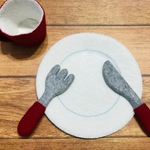 フェルトままごと＊食器(Red)