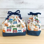 はたらくくるま☆お弁当袋＆コップ袋