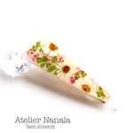 本物のお花のヘアクリップ　レジン　ヘアアクセサリ―