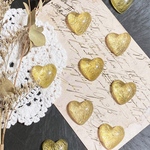 Clear GOLDHEART cabochon