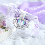 ティアラ付きプリンセス花冠7（パープルヴェール）　うさぎ花冠 　Ｓサイズ　 ペット用