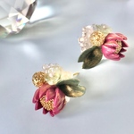 蓮 の花 ビジューピアス/イヤリング